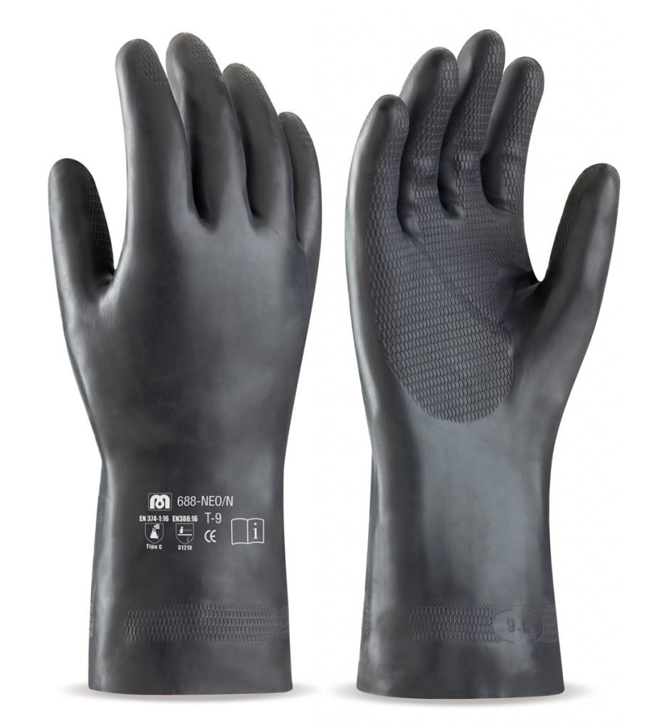 Black neoprene glove for mechanical and chemical hazards » Karcher ...